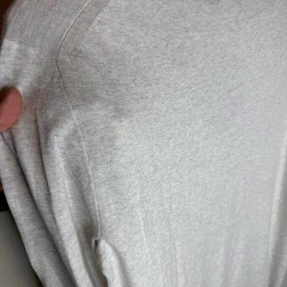 J Crew 48889 Women's Lightweight Merino Wool V-Neck Bright Sweater Heather Grey - Picture 9 of 9